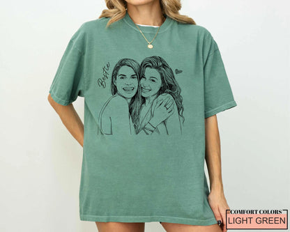 Personalized Besties Photo Shirt, Custom Best Friend Picture Tee